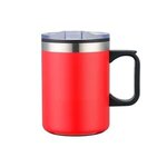 14 Oz. Double Wall Camping Mug with Handle - Full Color - Red
