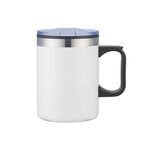 14 Oz. Double Wall Camping Mug with Handle - Full Color - White