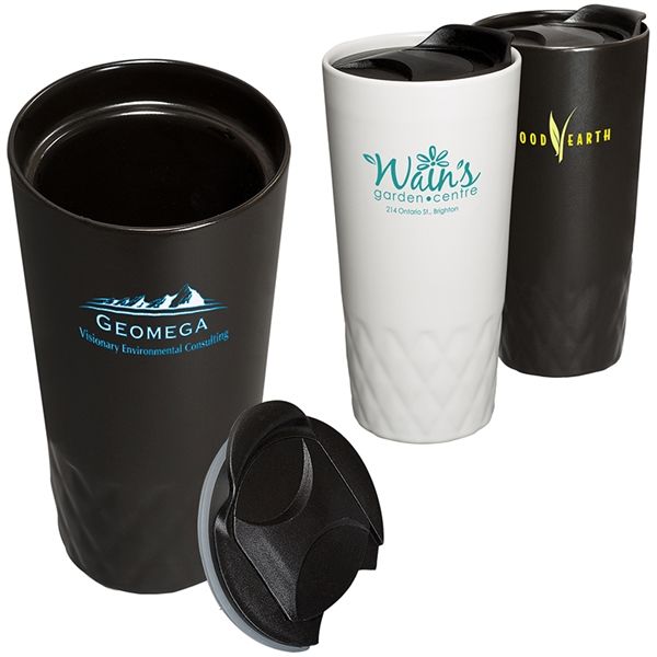 Main Product Image for Custom 14 Oz. Double Wall Ceramic Textured Tumbler