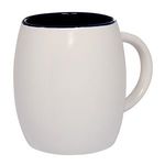 14 oz. Morning Show Barrel Mug - White-black