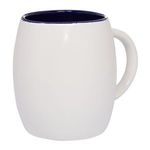 14 oz. Morning Show Barrel Mug - White-blue