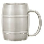 14 Oz. Moscow Mule Barrel Mug with Custom Box - Silver