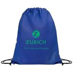 14.5 x 17.5 Eco-Friendly 80GSM Non-Woven Drawstring Backpack - Blue