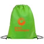14.5 x 17.5 Eco-Friendly 80GSM Non-Woven Drawstring Backpack - Lime Green