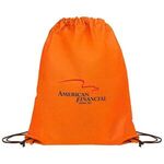 14.5 x 17.5 Eco-Friendly 80GSM Non-Woven Drawstring Backpack - Orange