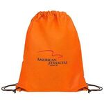 14.5 x 17.5 Eco-Friendly 80GSM Non-Woven Drawstring Backpack - Orange