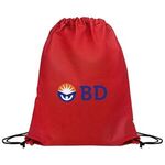 14.5 x 17.5 Eco-Friendly 80GSM Non-Woven Drawstring Backpack - Red
