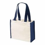 14oz. Coventry Cotton Canvas Tote - Natural-blue