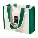 14oz. Coventry Cotton Canvas Tote - Natural-hunter Green