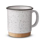 15 oz. Campfire Mug with Bamboo Base - White