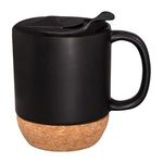 15 oz. Ceramic Mug with Cork Base - Matte Black