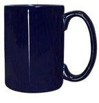 15 oz. El Grande Ceramic Mug in Individual Mailer - Blue-cobalt