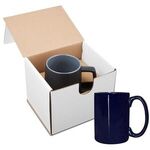 15 oz. El Grande Ceramic Mug in Individual Mailer - Blue-cobalt