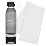 15 Oz. Energy Sports Bottle With Phone Holder and Cooling... - Charcoal With White