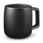 15 oz. Geo Square Handle Ceramic Mug - Black