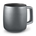 15 oz. Geo Square Handle Ceramic Mug - Gray