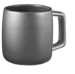 15 oz. Geo Square Handle Ceramic Mug in Individual Mailer - Gray