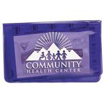 15 Piece Economy First Aid Kit in Colorful Vinyl Pouch - Trans Purple