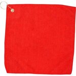 15" x 15" Hemmed Color Towel - Free FedEx Ground Shipping - Red