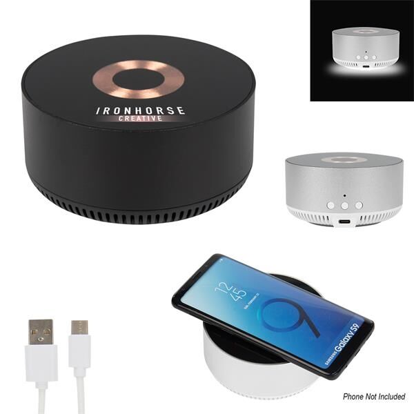 Main Product Image for 15W Glass Top Wireless Charger & Speaker
