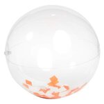 16" Orange And White Confetti Beach Ball -  