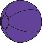 16" Beach Ball - Translucent Purple