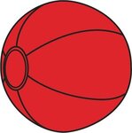16" Beach Ball - Translucent Red