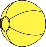16" Beach Ball - Translucent Yellow