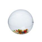 16" Multi Color Confetti Filled Round Clear Beach Ball - Clear-multi Color