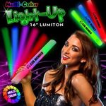 16" Multicolor Light Up LED Glow Foam Lumiton Baton -  