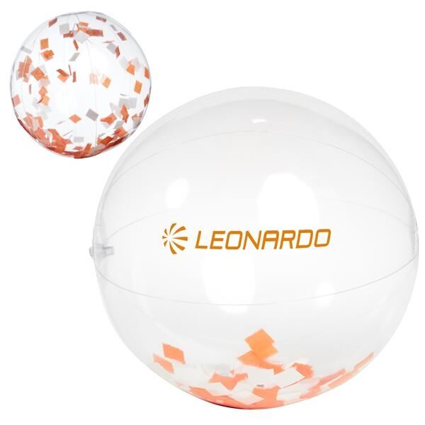 Main Product Image for 16" Orange And White Confetti Beach Ball