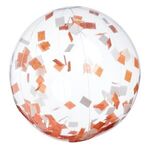 16" Orange And White Confetti Beach Ball -  