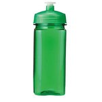 16 Oz PolySure Squared-Up Bottle - Translucent Green