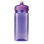 16 Oz PolySure Squared-Up Bottle - Translucent Purple