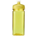 16 Oz PolySure Squared-Up Bottle - Translucent Yellow