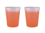 16 oz. Color Changing Smooth Plastic Stadium Cup - Frost To Orange