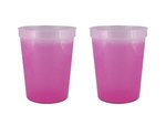 16 oz. Color Changing Smooth Plastic Stadium Cup - Frost To Pink