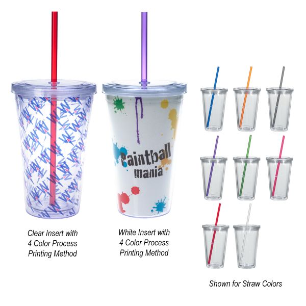 Main Product Image for Imprinted 16 Oz Double Wall Acrylic Tumbler With Insert