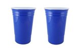 16 oz. Double Wall Insulated "Party" Cup - Two sided Imprint - Royal Blue