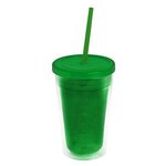 16 oz. Double-Wall Insulated Transparent Tumbler - Transparent Green