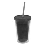 16 oz. Double-Wall Insulated Transparent Tumbler - Transparent Smoke