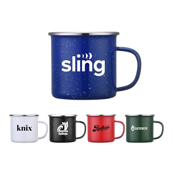 Main Product Image for 16 Oz. Enamel Camping Mug with SS Rim