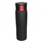 16 oz. Legacy Black Matte Vacuum Bottle -  Black/Red