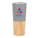 16 OZ. MARLOW STAINLESS STEEL TUMBLER WITH BAMBOO BASE