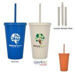 16 Oz. Newport Wheat Travel Tumbler