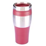 16 oz. Silver Streak Tumbler - Silver-burgundy