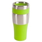 16 oz. Silver Streak Tumbler - Silver-lime Green