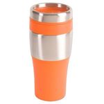 16 oz. Silver Streak Tumbler - Silver-orange