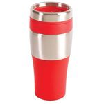 16 oz. Silver Streak Tumbler - Silver-red