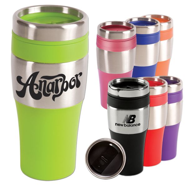Main Product Image for Imprinted Stainless Steel Tumbler Silver Streak 16 Oz